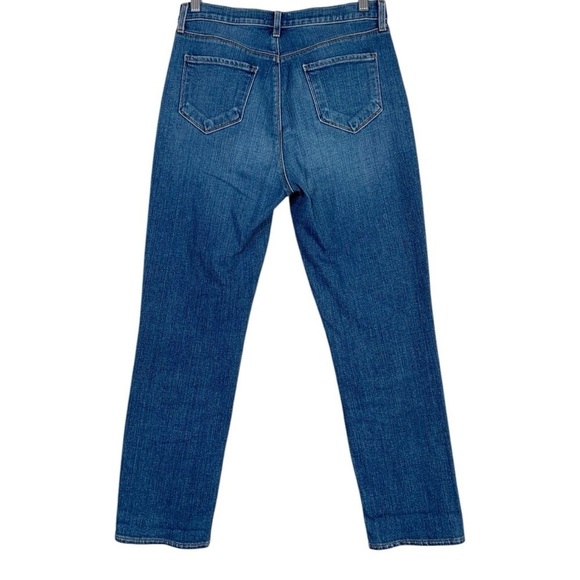 L'Agence Womens Shane Blue Mid Rise Slouchy Denim Straight Leg Jeans - Picture 3 of 9
